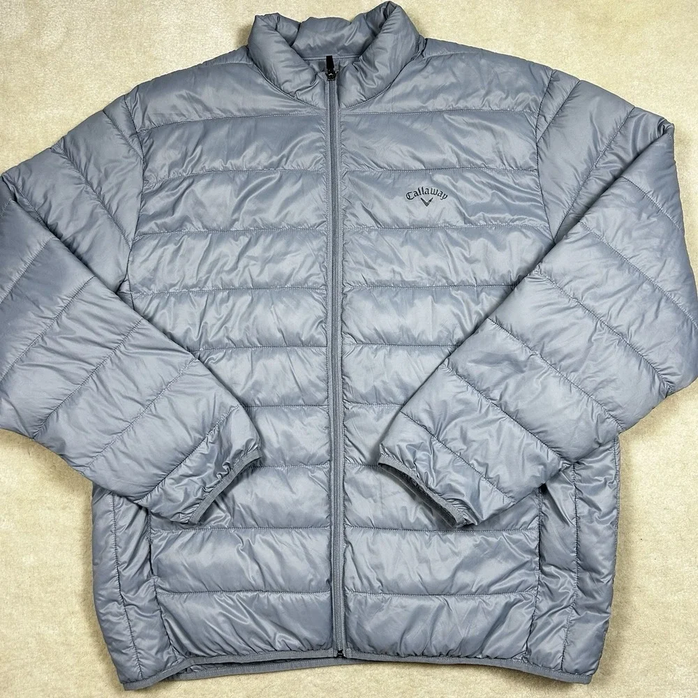 Callaway Golf Puffer Jacket Men's XXL Lightweight Full Zip Golf Performance Zip